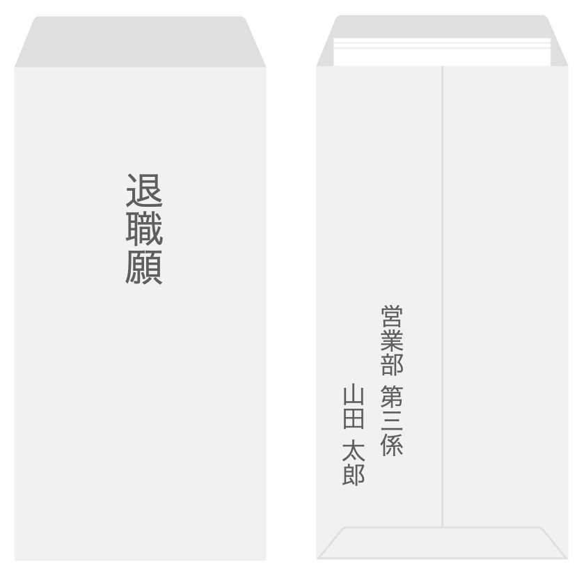 退職願の封筒