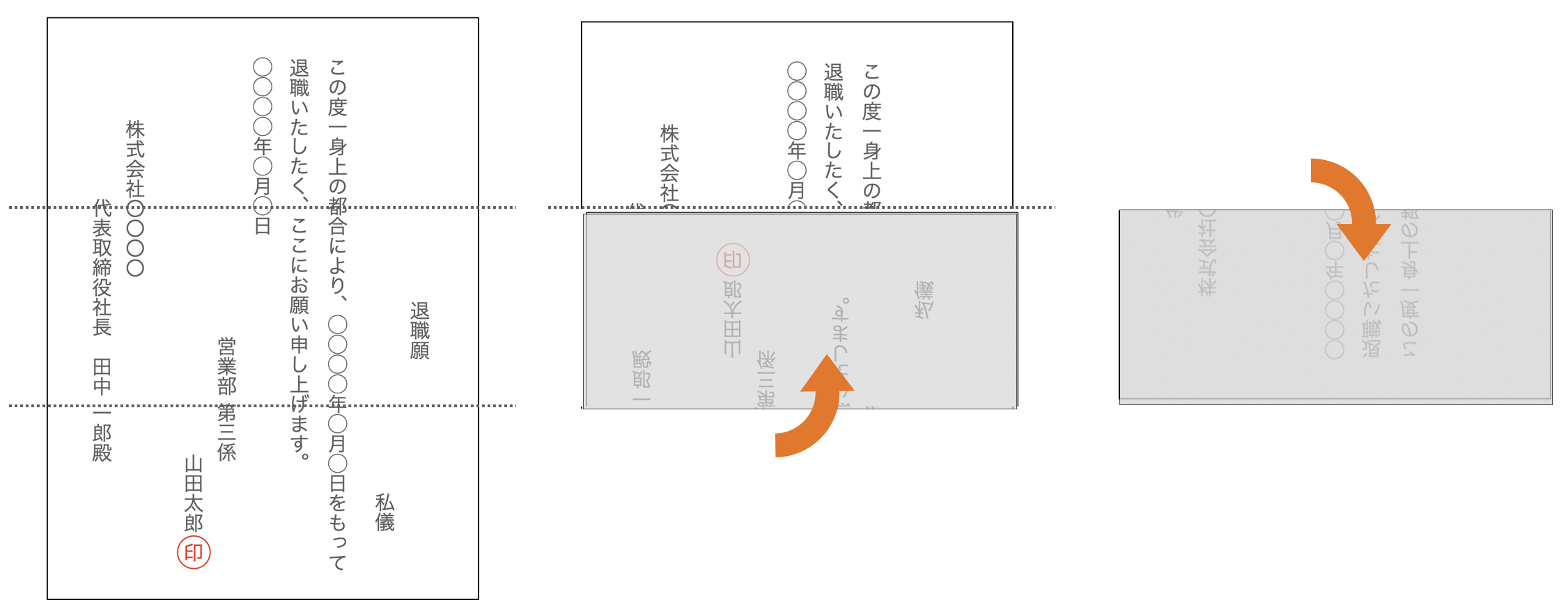 三つ折り